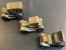  3 Banthrico Chicago Chevrolet Chevy Coin Bank USA Vintage Cast Metal