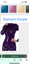 Libidex Matrix catsuit Damson Purple size xxl Petite chlorinated