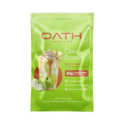 Oath Nutrition Clear Whey Isolate Protein Powder Caramel Apple 20G Complete