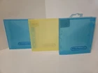 Vintage Lot of 3 Nintendo NES Blue And Yellow Hard Plastic Clamshell Case
