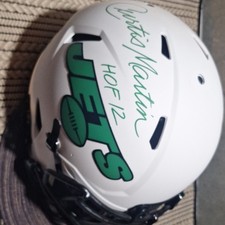 curtis martin lunar eclipse new york jets autographed helmet PSA authenticated