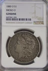1880 O US Morgan Silver Dollar $1 Micro O NGC Genuine