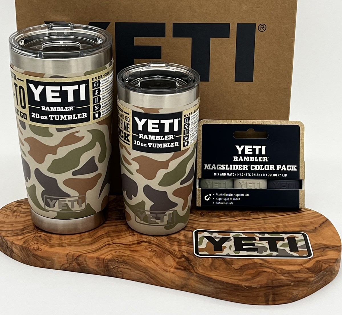 Yeti Tan Camo 10 oz + 20 oz Tumbler Set with Special Camo