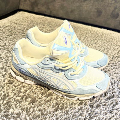 ASICS GEL nyc  Herren Sneaker weiß/hellblau EU 44 Low Top Mesh Schnürung