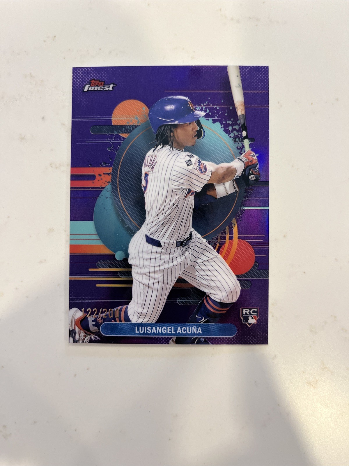 2025 Topps Finest - Uncommon Luisangel Acuna #108 Purple Refractor /200 (RC)