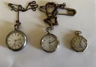 Lot of 3 vintage pocket watches for parts-Waltham, Ed Richard Lode, Elgin-Estate