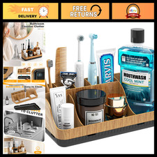 Bathroom Counter Organizer - 7 Slot Toothbrush Holder  Storage Solution