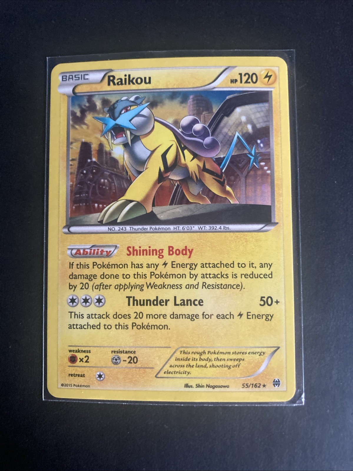 Pokémon TCG Raikou Breakthrough 55/162 Holo Cosmos Holo Rare LP