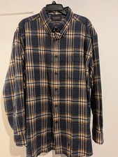 Men  s NWT Roundtree  Yorke Long Sleeve Plaid Portuguese Flannel Sport Shirt XXL
