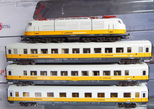 Tillig 01653+ 01690 TT Set 4x Lufthansa Express m.Elektro-Lok BR 103 Epoche 4/5 | Zustand: Gebraucht