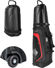 Golf Travel Bags for Airlines with Wheels, Hard Case Top, 1680D Ballistic Nylon,