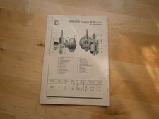 Graetzin Vergaser Kf 12n-16n, Anleitung und Ersatzteiliste, evtl. NSU Quick ?
