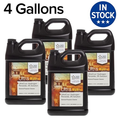 #ad UltraCruz Hydrogen Peroxide 3% 4 x 1 Gallon US FREE SHIPPING $32.95
