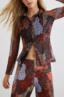 Desigual Hemdbluse Mehrfarbig Gr. S Damen Langarm Bluse GeknöPft 21WWCK01