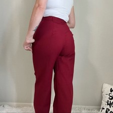 Vintage Counterparts Maroon High Waisted Straight Leg Pants