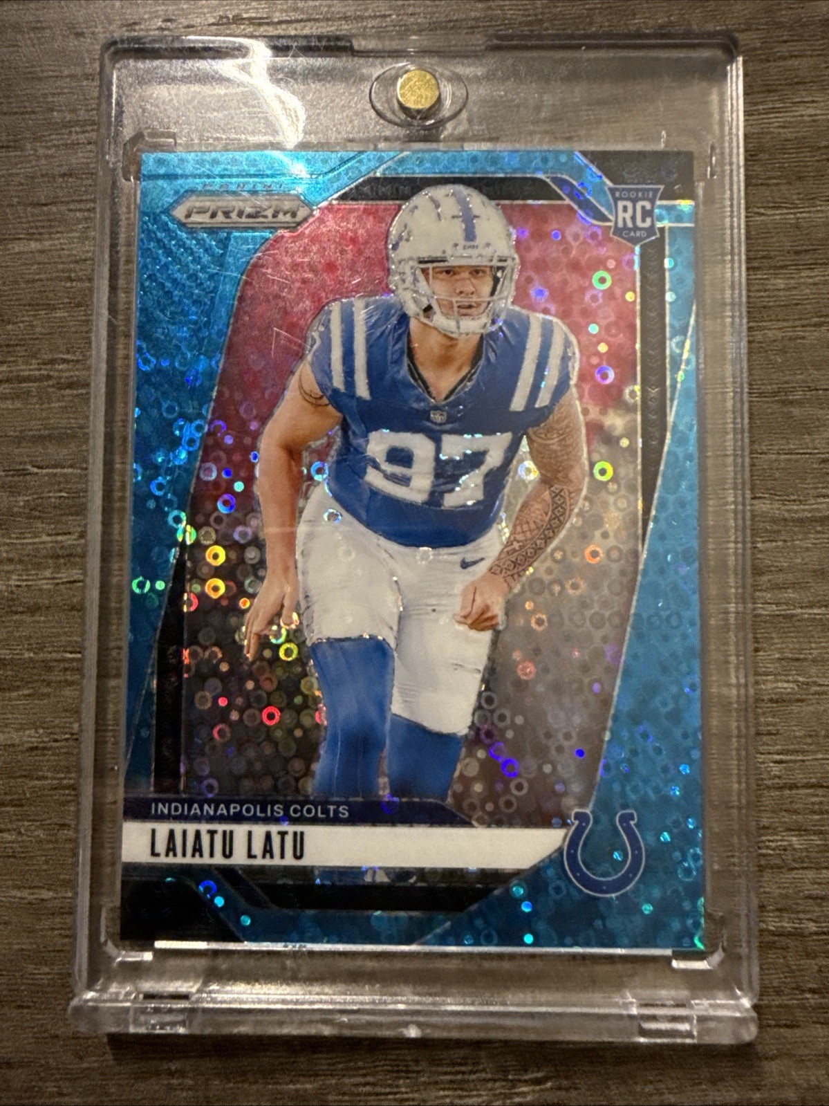 2024 Panini Prizm - Rookies Laiatu Latu #366 No Huddle Blue Prizm /99 (RC)
