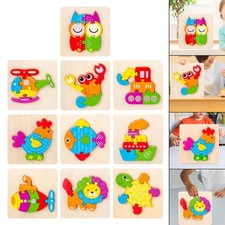 Puzzle en bois, casse-tête à tige difficile, Puzzle préscolaire, crèche