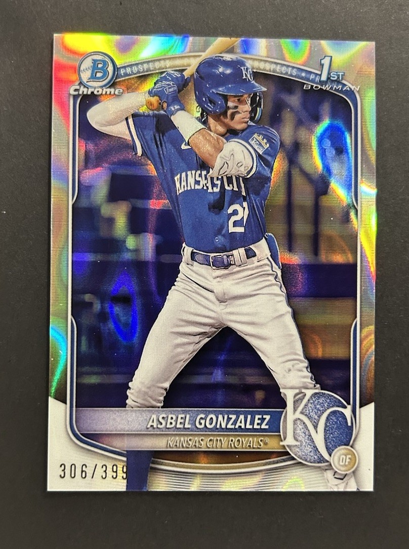 2025 Bowman Chrome Prospects Asbel Gonzalez #BCP-4 Lava Refractor /399 Rookie