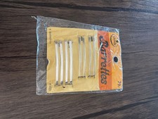 Vintage 70's Set of 4 Goody Stay-Tight Barrettes Gold Silver Tone New NIP 903