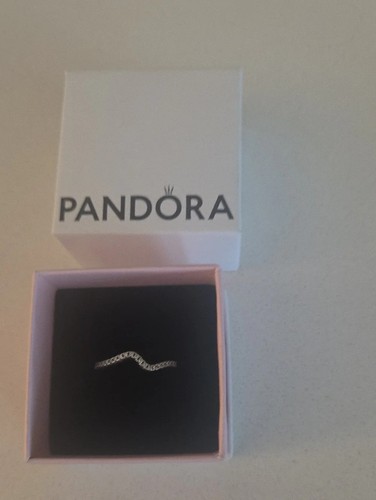 Pandora Wave Ring Silver Size 7