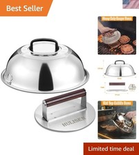 Effortless Burger Press & Melting Dome Set, Perfect for Indoor/Outdoor Grilling