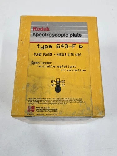 Kodak Spectroscopic Plate 649-F  4 x 5 x .040 in.