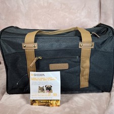 Sherpa Pet Bag Carrier Large Black Charcoal Pet Carry On Pilot Bag Tote Zipper