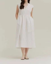 Grade & Gather Seersucker Midi Dress Size S