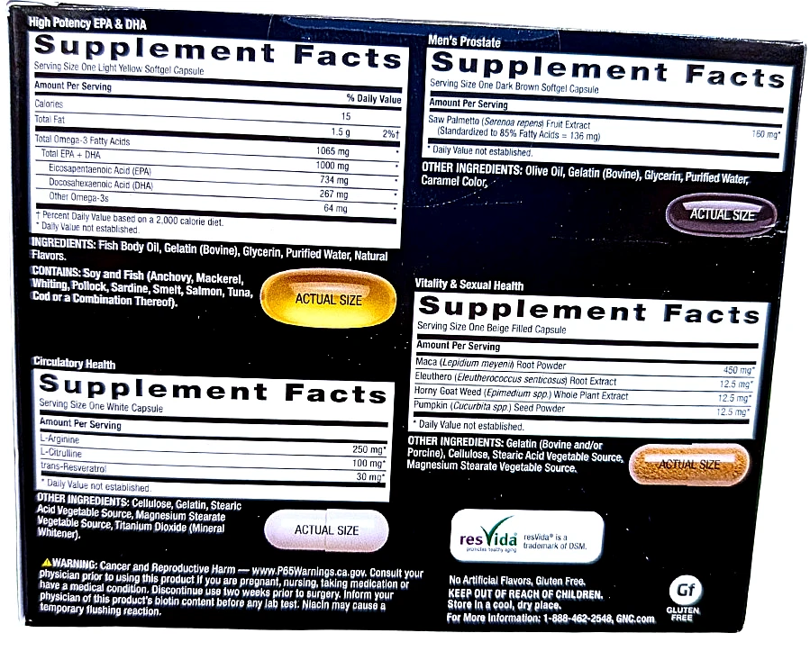 GNC Mega Men Performance and Vitality Vitapak Program 30 Count EXP 09/2026 - Image 4 of 4