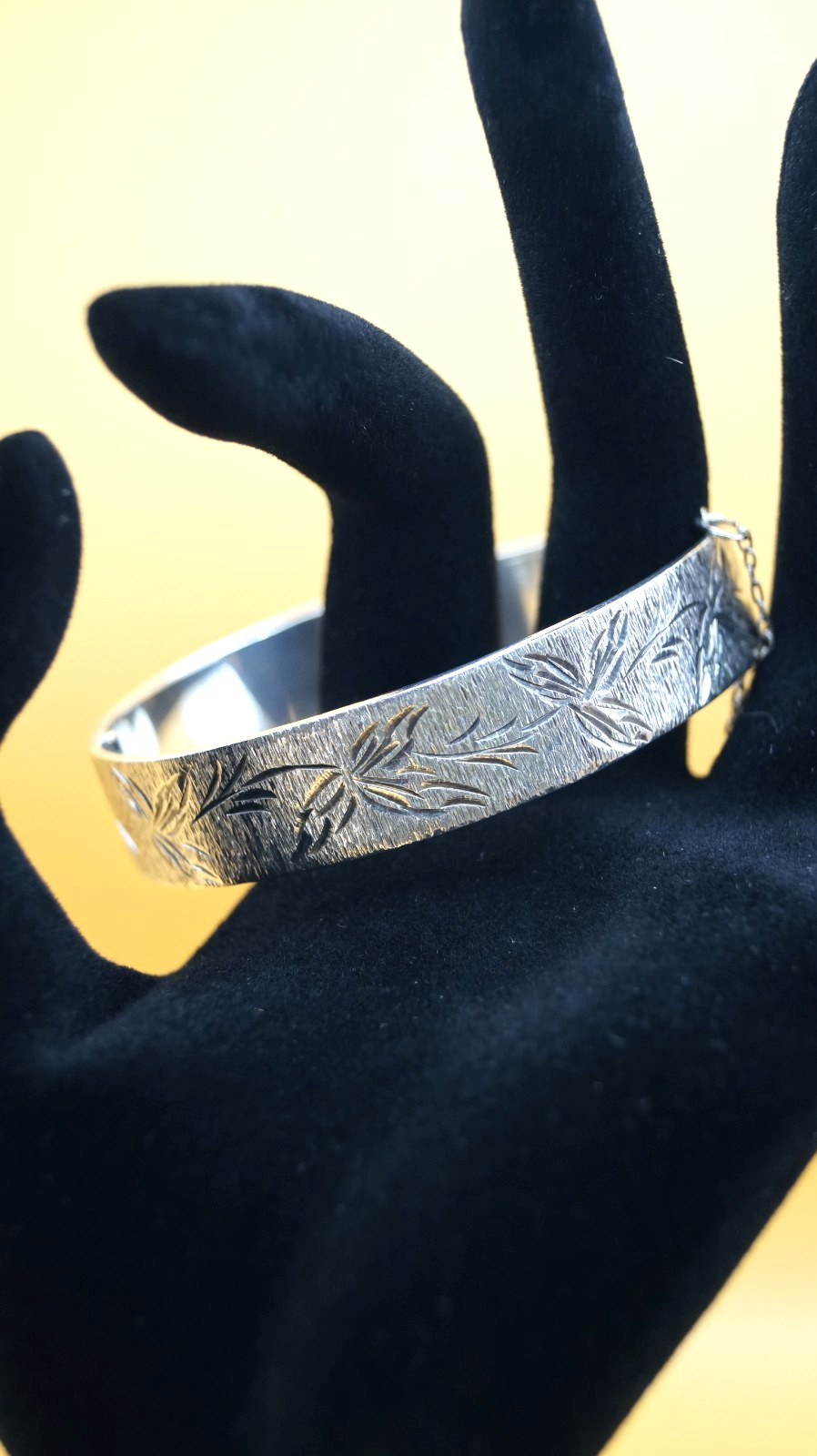 Solid Sterling Silver Bangle Bracelet RPH Birming… - image 2