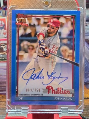 2026 Topps '91 Topps Autographs Blue Foil #91AJK John Kruk 63/150