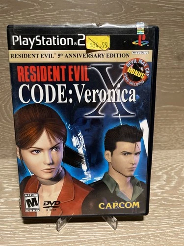 Resident Evil Code: Veronica X - (PS2, 2001) *CIB* Great Condition* Tested!