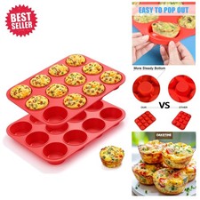 Food Grade Silicone Muffin Pan Set - Perfect for Baked Goods and Desserts