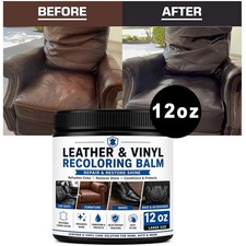 Leather Vinyl Recoloring Balm Cracked Repair Fade Color Shine Restorer Balm 12oz
