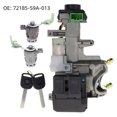 For Honda CRV 2003-2006 72185-S9A-013 Ignition Switch Cylinder Door Lock +2 Keys