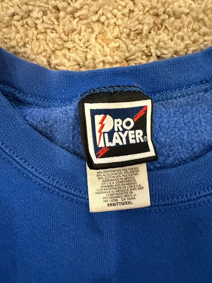 De colección Años 90 Pro Capa Azul Detroit Lions Cuello Redondo Talla 2XL  Foto 3 de 4