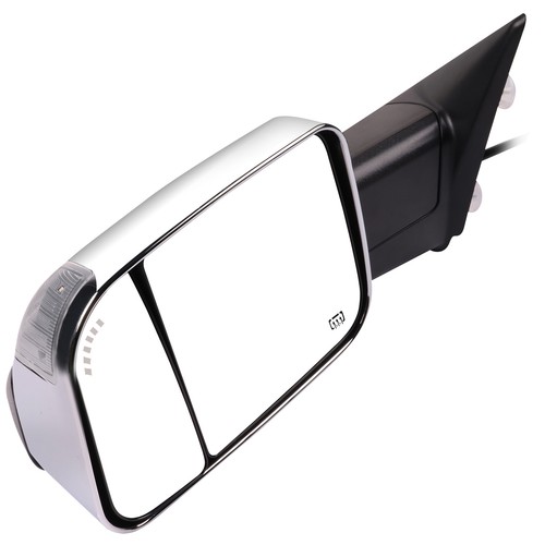 For Dodge Ram 1500-3500 Tow Mirrors Power Heated Signals Puddle Chrome - Imagen 5 de 9