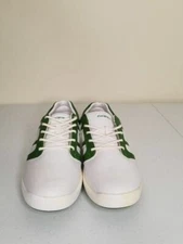 Mens Gobe Golf Shoes White Green Low Top Lace Up Spikeless Sneakers 9 M