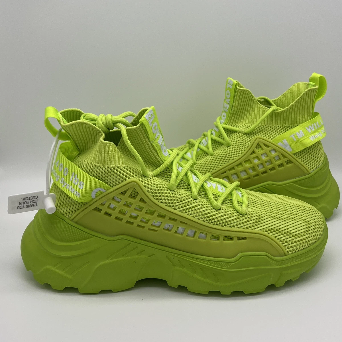 Green store neon sneakers