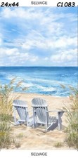 Ocean Breeze Cotton Quilt fabric Timeless Treasures C1083 Panel Beach Sea Oats