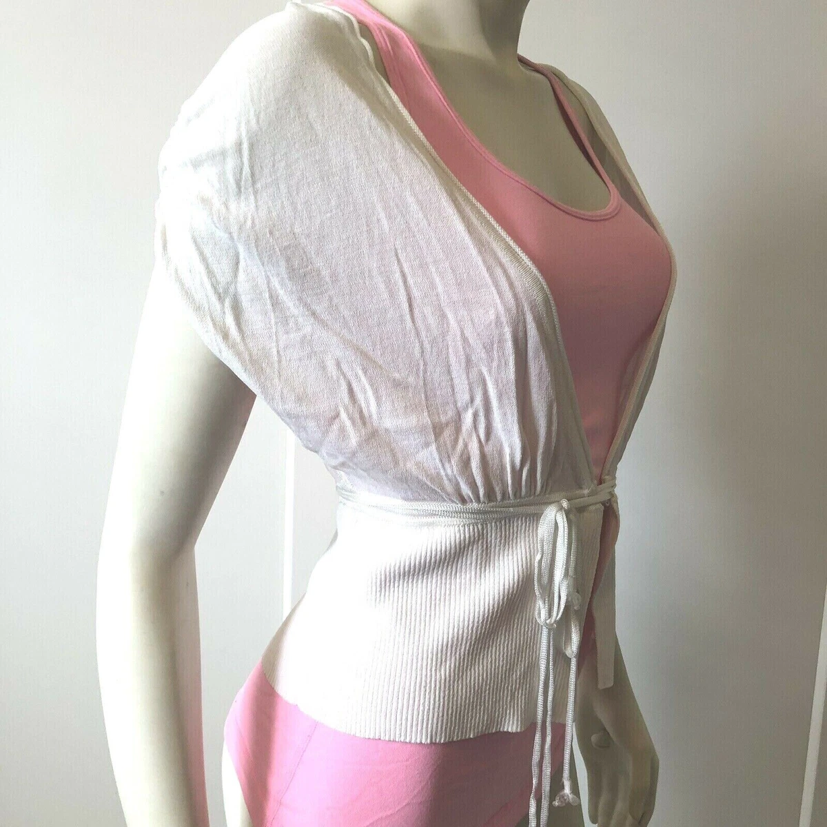 Karen millen top white cardigan