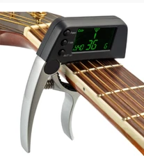 Meideal Multifunctional LCD Electronic Guitar Capo Tuner for Guitar Bass