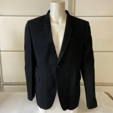 RICK OWENS Degrade Soft Blazer Men's Size 44 Black RU02A5724