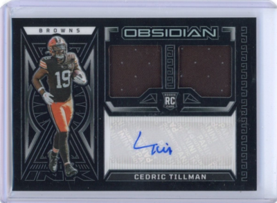 Cedric Tillman 2023 Obsidian Rookie Patch Auto RC RPA /199