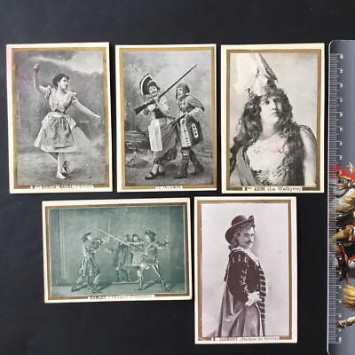 Bouillon RAYCEL 5 Chromos Schauspielerin Schauspielerin Theater 1900 vergolde...
