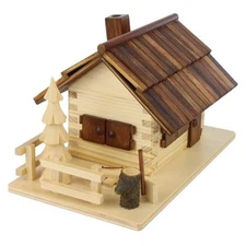 Forest Wooden Log Cabin Made In Germany Incense Burner Smoker