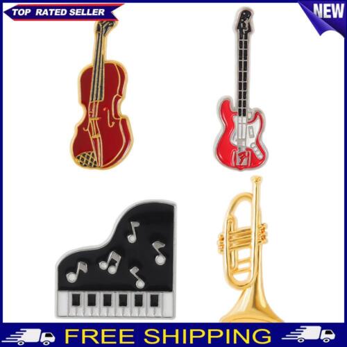 Guitar Violin Enamel Pin Badge Musical Instruments Brooches Clothes Lapel Pins - Bild 1 von 21