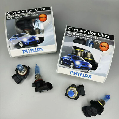 For BMW Cadillac Dodge Ford PHILIPS 9005 9006 CrystalVision Ultra Headlight Bulb