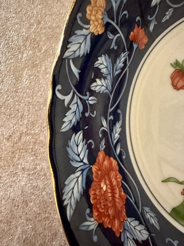 Gumps San Francisco Coupe Soup Bowls Set of 4 Flowers Scalloped rim. - Picture 6 of 12