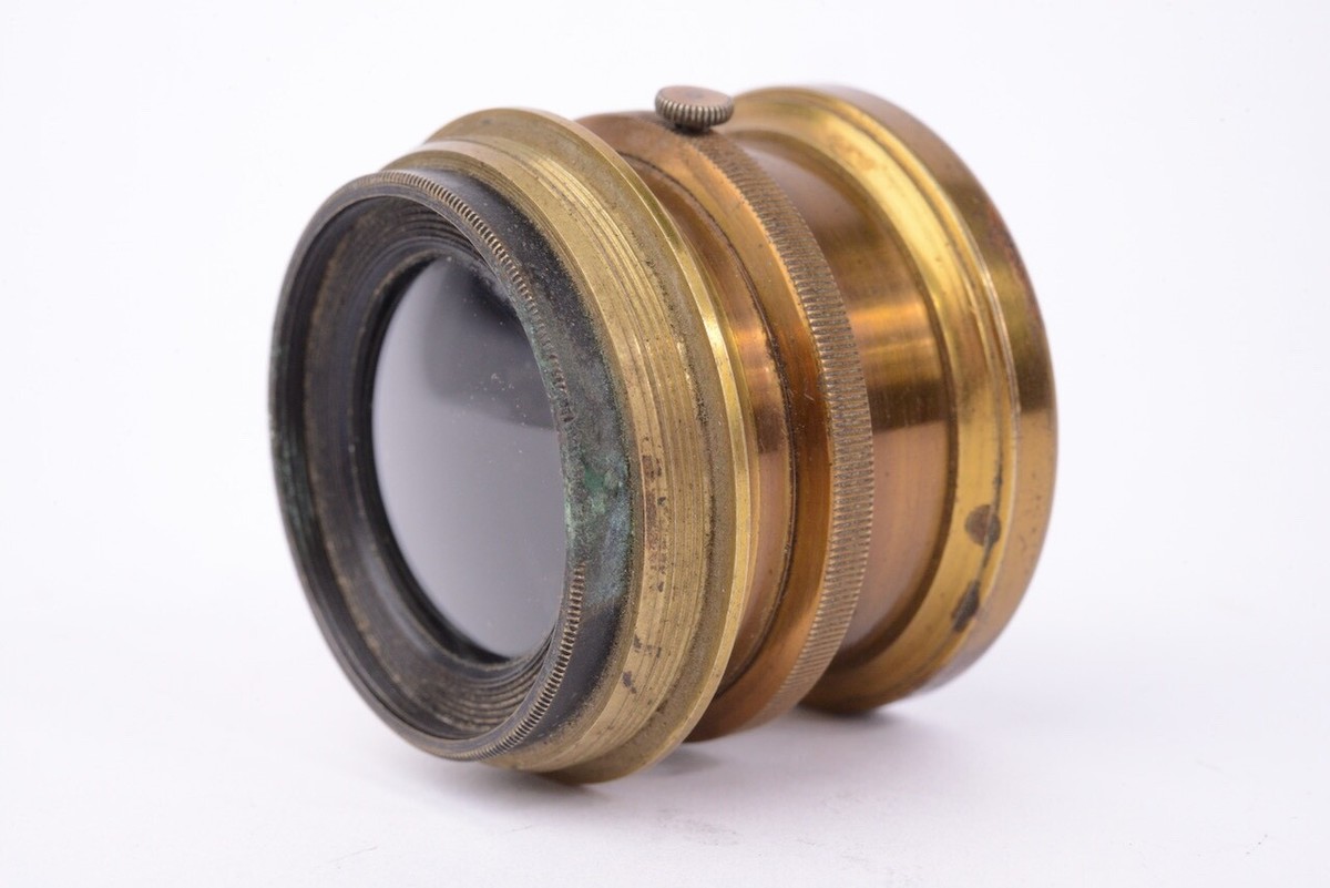 Objectif Photo Vintage En Laiton, Grand-angle 13x18cm, Focale 120mm, Diaphragme